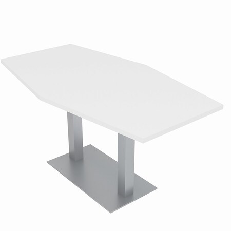 Skutchi Designs 33.5 in W, 69.5 in L, 29 in H, Engineered Wood Top, White HAR-HEX.IR-34x70-DOU-XD09